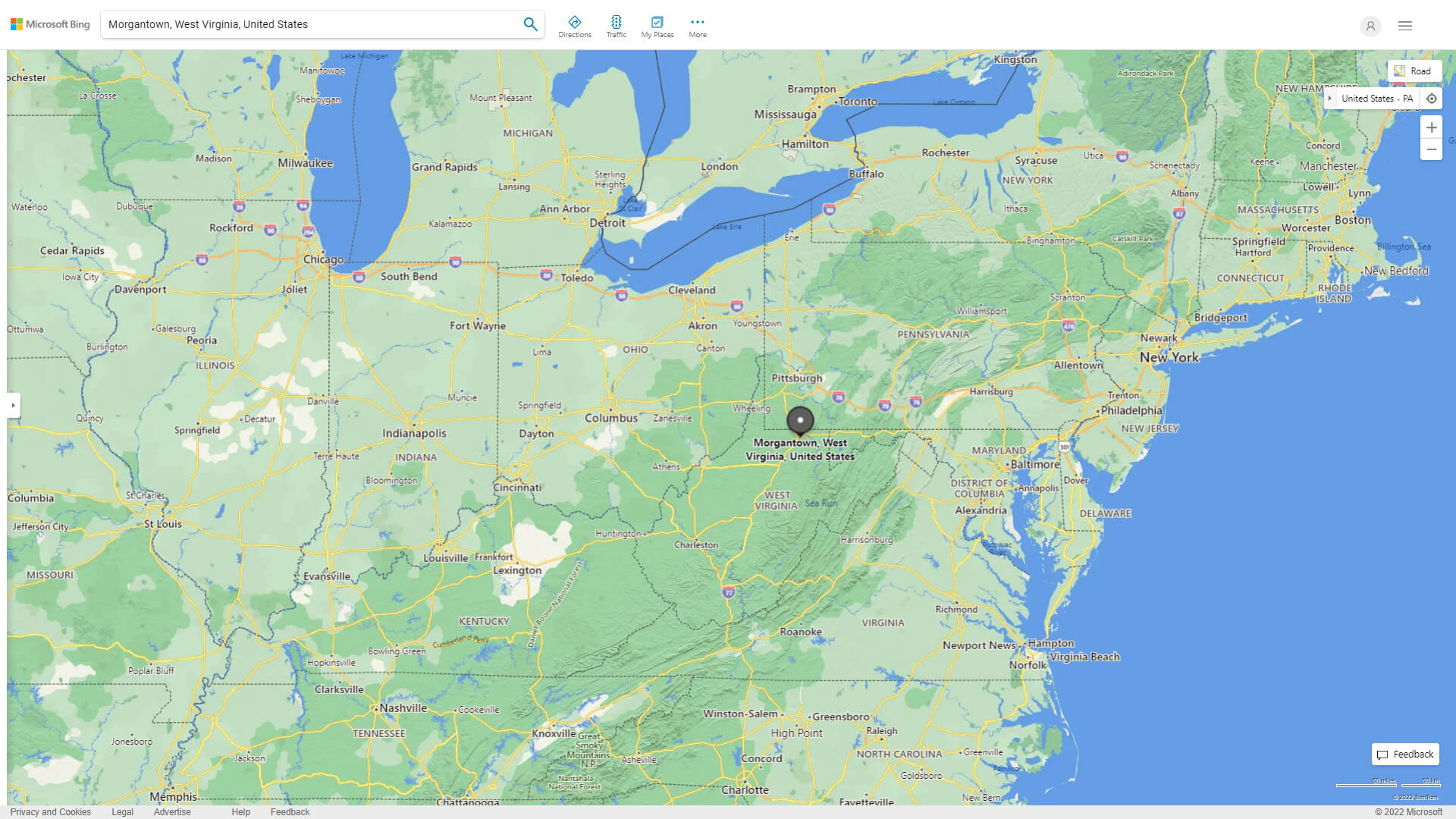 Morgantown Map West Virginia